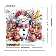 Load image into Gallery viewer, Diamond Painting - Partial Special Shaped - Christmas snowman (40*40CM)

