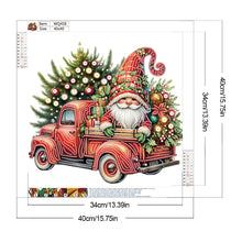 Load image into Gallery viewer, Diamond Painting - Partial Special Shaped - Gnome on the truck and Christmas tree (40*40CM)
