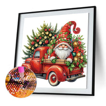 Load image into Gallery viewer, Diamond Painting - Partial Special Shaped - Gnome on the truck and Christmas tree (40*40CM)
