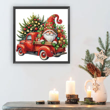 Load image into Gallery viewer, Diamond Painting - Partial Special Shaped - Gnome on the truck and Christmas tree (40*40CM)
