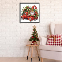 Load image into Gallery viewer, Diamond Painting - Partial Special Shaped - Gnome on the truck and Christmas tree (40*40CM)
