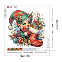 Load image into Gallery viewer, Diamond Painting - Partial Special Shaped - Christmas elf and Christmas stockings (40*40CM)
