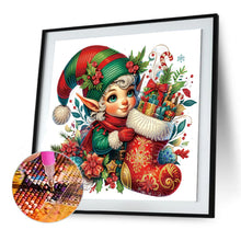 Load image into Gallery viewer, Diamond Painting - Partial Special Shaped - Christmas elf and Christmas stockings (40*40CM)
