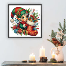 Load image into Gallery viewer, Diamond Painting - Partial Special Shaped - Christmas elf and Christmas stockings (40*40CM)

