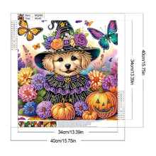 Load image into Gallery viewer, Diamond Painting - Partial Special Shaped - Halloween dog (40*40CM)
