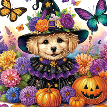 Load image into Gallery viewer, Diamond Painting - Partial Special Shaped - Halloween dog (40*40CM)
