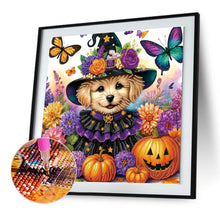 Load image into Gallery viewer, Diamond Painting - Partial Special Shaped - Halloween dog (40*40CM)
