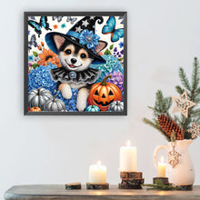 Load image into Gallery viewer, Diamond Painting - Partial Special Shaped - Halloween dog (40*40CM)

