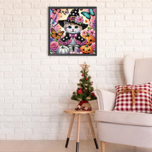 Load image into Gallery viewer, Diamond Painting - Partial Special Shaped - Halloween cat (40*40CM)
