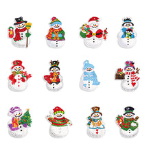 Load image into Gallery viewer, 12Pcs Acrylic Christmas Hanging Diamond Painting Art Kits for Christmas Tree
