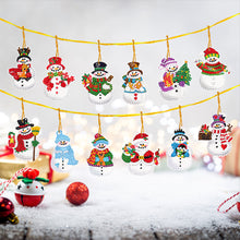 Load image into Gallery viewer, 12Pcs Acrylic Christmas Hanging Diamond Painting Art Kits for Christmas Tree
