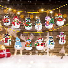 Load image into Gallery viewer, 12Pcs Acrylic Christmas Hanging Diamond Painting Art Kits for Christmas Tree
