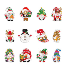 Load image into Gallery viewer, 12Pcs Acrylic Christmas Hanging Diamond Painting Art Kits for Christmas Tree
