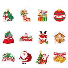 Load image into Gallery viewer, 12Pcs Acrylic Christmas Hanging Diamond Painting Art Kits for Christmas Tree
