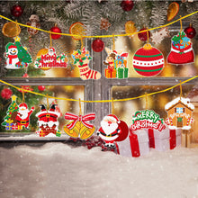 Load image into Gallery viewer, 12Pcs Acrylic Christmas Hanging Diamond Painting Art Kits for Christmas Tree
