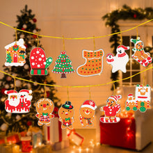 Load image into Gallery viewer, 12Pcs Acrylic Christmas Hanging Diamond Painting Art Kits for Christmas Tree

