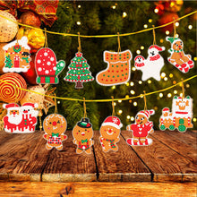 Load image into Gallery viewer, 12Pcs Acrylic Christmas Hanging Diamond Painting Art Kits for Christmas Tree
