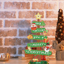 Load image into Gallery viewer, Wooden Special Shaped Christmas Sign Desktop Diamond Art Kits for Home Office
