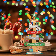 Load image into Gallery viewer, Wooden Special Shaped Christmas Sign Desktop Diamond Art Kits for Home Office
