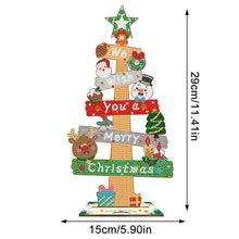 Load image into Gallery viewer, Wooden Special Shaped Christmas Sign Desktop Diamond Art Kits for Home Office
