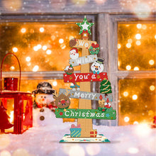 Load image into Gallery viewer, Wooden Special Shaped Christmas Sign Desktop Diamond Art Kits for Home Office
