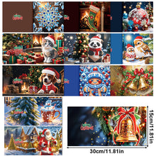 Load image into Gallery viewer, 12Pcs Christmas Special Shape DIY Diamond Painting Card for Holiday Party Favors
