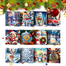 Load image into Gallery viewer, 12Pcs Christmas Special Shape DIY Diamond Painting Card for Holiday Party Favors
