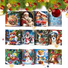 Load image into Gallery viewer, 12Pcs Christmas Special Shape DIY Diamond Painting Card for Holiday Party Favors
