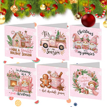 Load image into Gallery viewer, 2/6/12Pcs Butterfly and Flower DIY Diamond Painting Card Diamond Daily Wish Card
