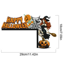 Load image into Gallery viewer, Halloween Cross And Butterfly Diamond Art Door Right Angle Sign for Party Favors
