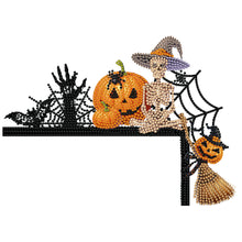 Load image into Gallery viewer, Halloween Cross And Butterfly Diamond Art Door Right Angle Sign for Party Favors

