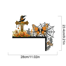 Load image into Gallery viewer, Halloween Cross And Butterfly Diamond Art Door Right Angle Sign for Party Favors

