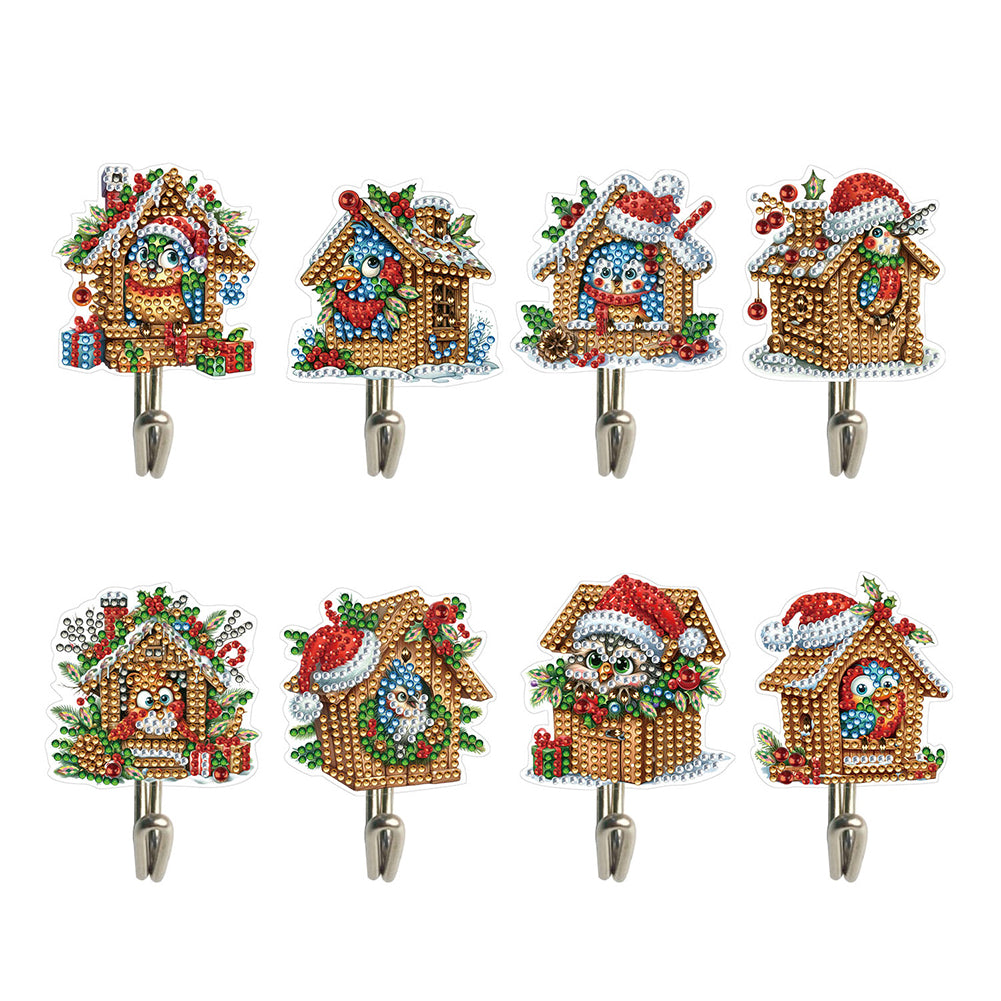8Pcs Christmas Diamond Art Hanging Hooks Diamond Painting Hooks DIY Crafts Decor