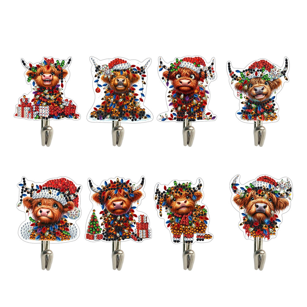 8Pcs Christmas Diamond Art Hanging Hooks Diamond Painting Hooks DIY Crafts Decor