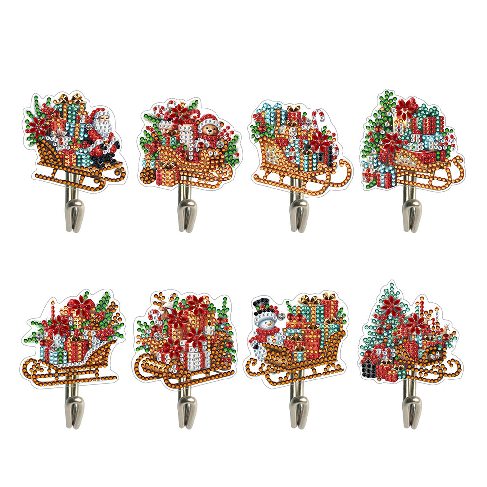 8Pcs Christmas Diamond Art Hanging Hooks Diamond Painting Hooks DIY Crafts Decor
