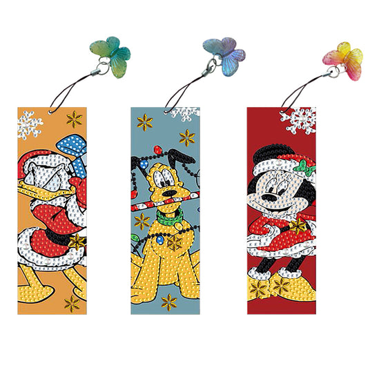 3Pcs Special Shape Animals 5D DIY Diamond Painting Bookmark for Reading Day Gift