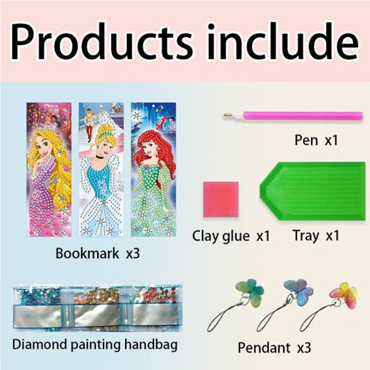 3Pcs Special Shape Animals 5D DIY Diamond Painting Bookmark for Reading Day Gift