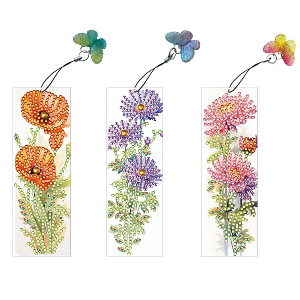 3Pcs Special Shape Animals 5D DIY Diamond Painting Bookmark for Reading Day Gift