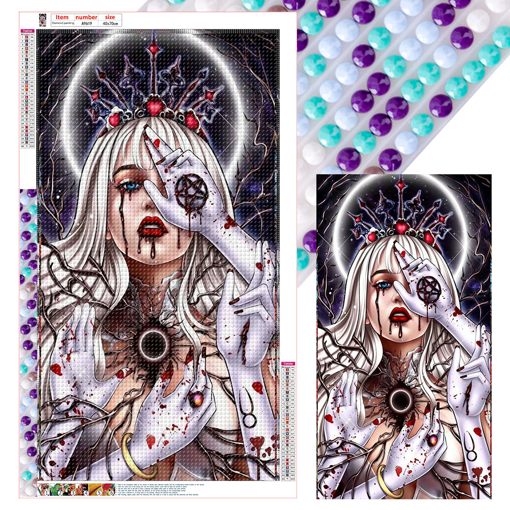 Diamond Painting - Full Round - Girl summoning demon (40*70CM)