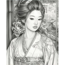 Load image into Gallery viewer, Diamond Painting - Full Round - Black and white girl (40*50CM)
