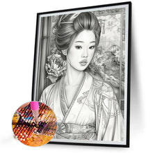 Load image into Gallery viewer, Diamond Painting - Full Round - Black and white girl (40*50CM)
