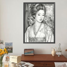 Load image into Gallery viewer, Diamond Painting - Full Round - Black and white girl (40*50CM)
