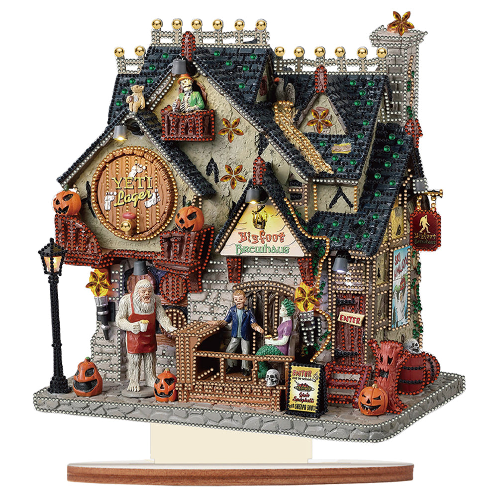 Special Shaped Halloween House 5D DIY Diamond Art Tabletop Decor for Beginner