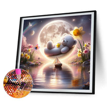 Load image into Gallery viewer, 4pcs Round Diamond Painting Set - Moonlight bear (30*30CM)
