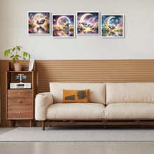 Load image into Gallery viewer, 4pcs Round Diamond Painting Set - Moonlight bear (30*30CM)
