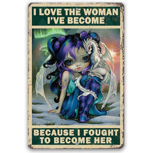 Load image into Gallery viewer, Diamond Painting - Full Round - Pterosaur girl retro pictorial (35*45CM)

