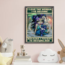 Load image into Gallery viewer, Diamond Painting - Full Round - Pterosaur girl retro pictorial (35*45CM)
