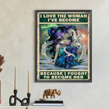 Load image into Gallery viewer, Diamond Painting - Full Round - Pterosaur girl retro pictorial (35*45CM)
