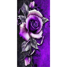 Load image into Gallery viewer, Diamond Painting - Full Round - Purple rose (45*85CM)
