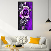 Load image into Gallery viewer, Diamond Painting - Full Round - Purple rose (45*85CM)
